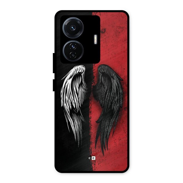 Angle Demon Wings Metal Back Case for Vivo T1 Pro