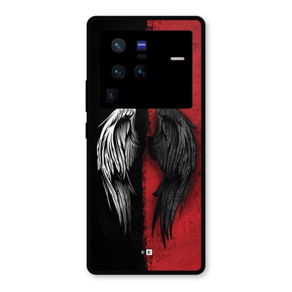 Angle Demon Wings Metal Back Case for Vivo X80 Pro