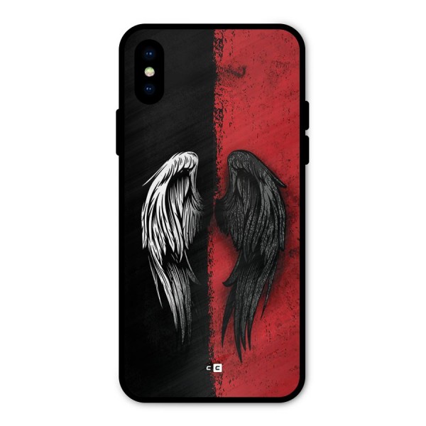 Angle Demon Wings Metal Back Case for iPhone X