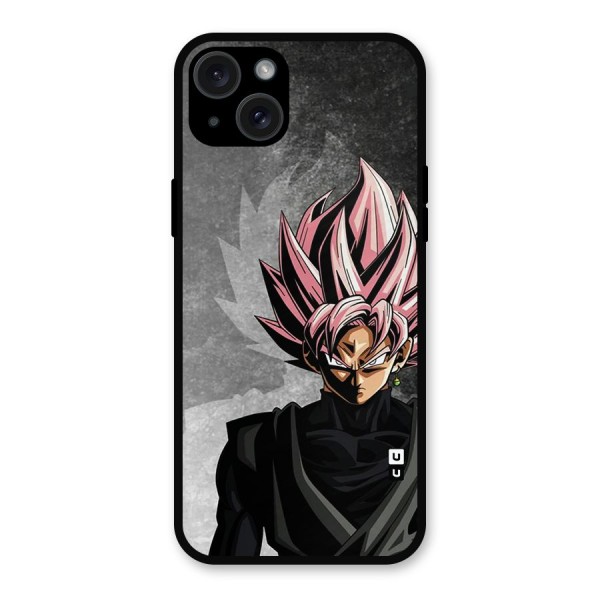 Angry Goku Metal Back Case for iPhone 15 Plus