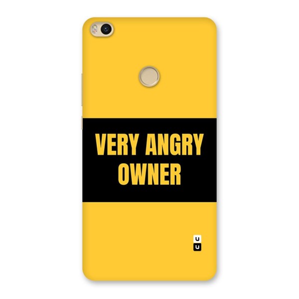 Angry Owner Back Case for Mi Max 2