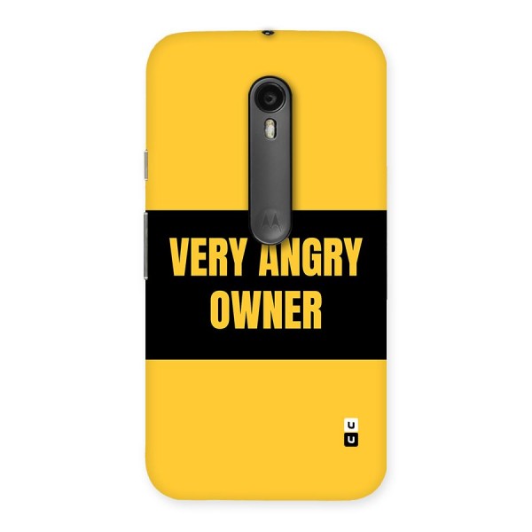 Angry Owner Back Case for Moto G Turbo