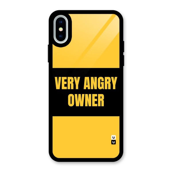 Angry Owner Glass Back Case for iPhone X