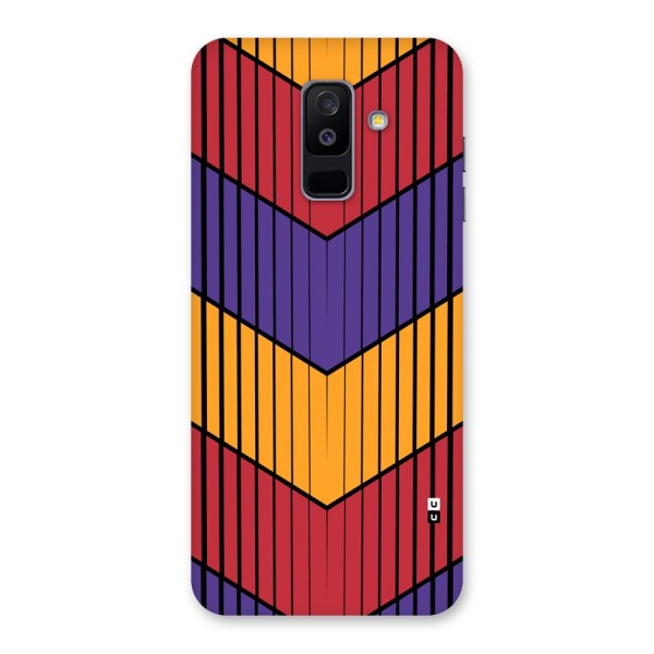 Angular Stripes Back Case for Galaxy A6 Plus