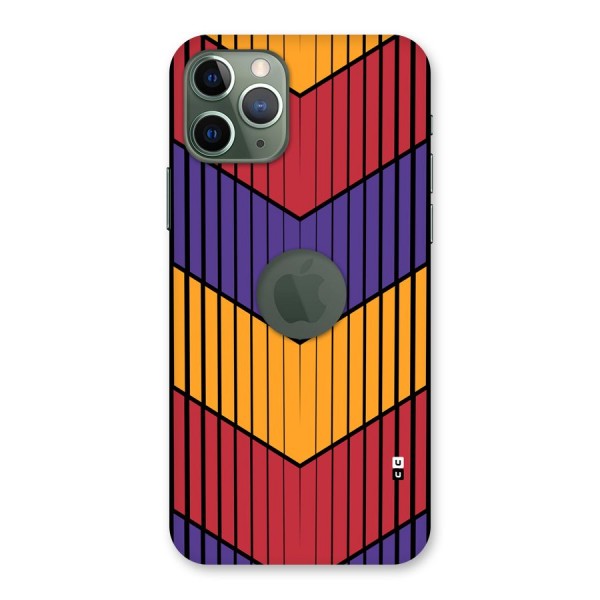 Angular Stripes Back Case for iPhone 11 Pro Logo Cut