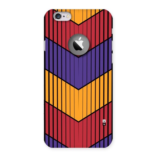 Angular Stripes Back Case for iPhone 6 Logo Cut