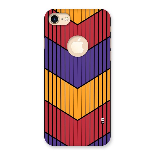 Angular Stripes Back Case for iPhone 7 Logo Cut