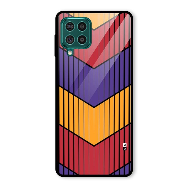Angular Stripes Glass Back Case for Galaxy F62