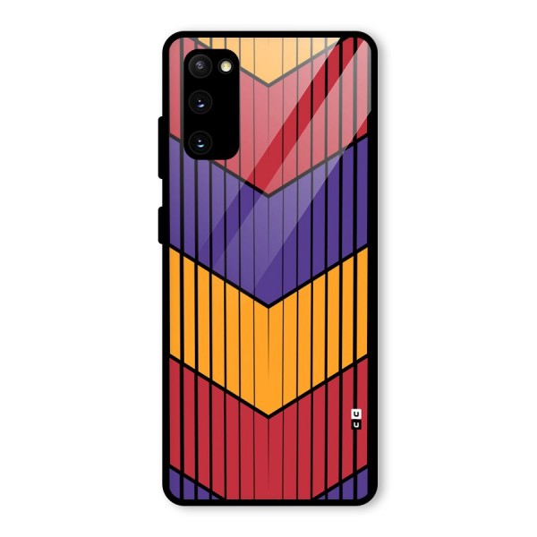 Angular Stripes Glass Back Case for Galaxy S20 FE 5G