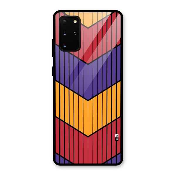 Angular Stripes Glass Back Case for Galaxy S20 Plus