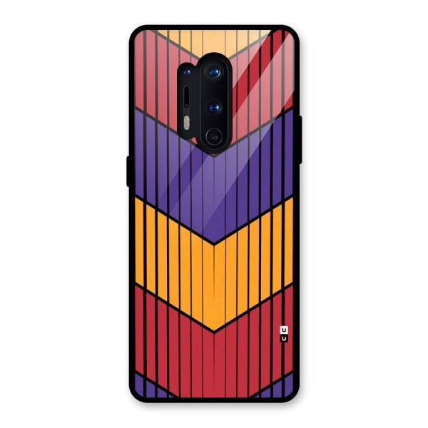 Angular Stripes Glass Back Case for OnePlus 8 Pro