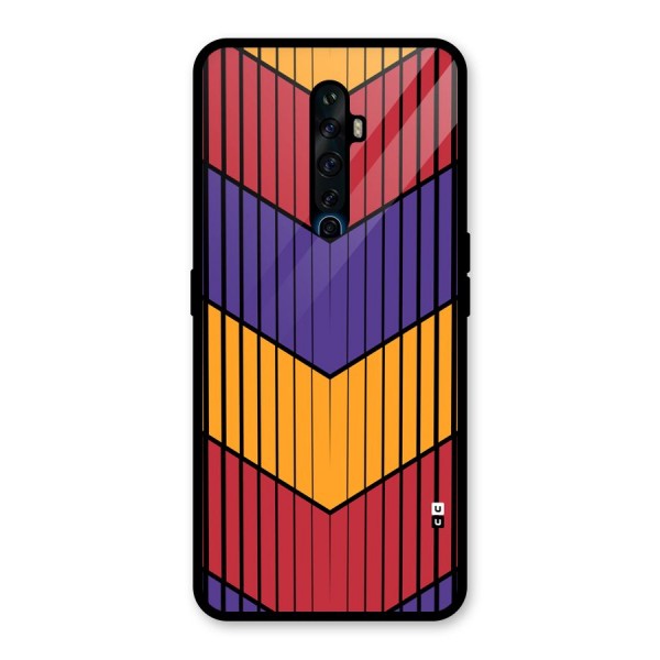 Angular Stripes Glass Back Case for Oppo Reno2 Z