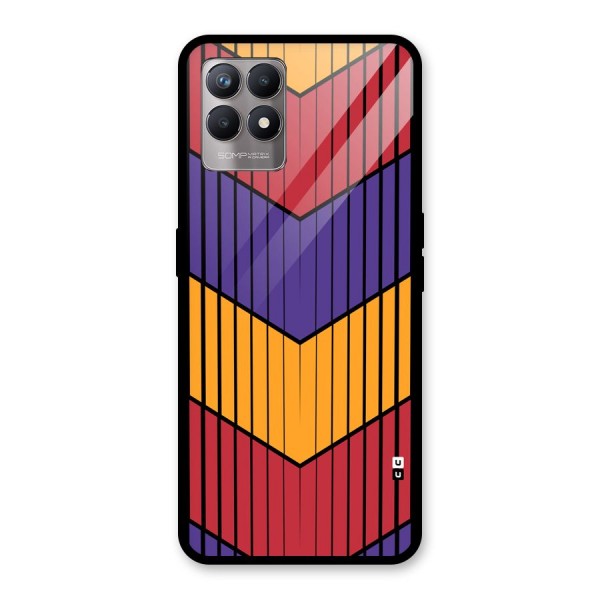 Angular Stripes Glass Back Case for Realme 8i