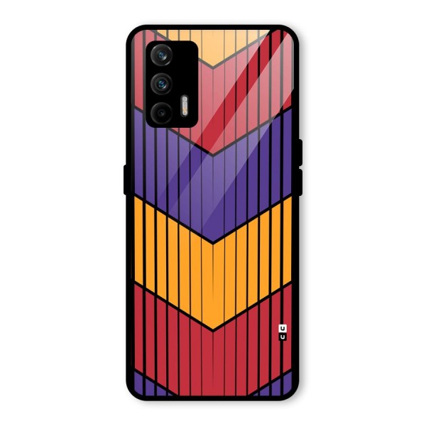 Angular Stripes Glass Back Case for Realme X7 Max