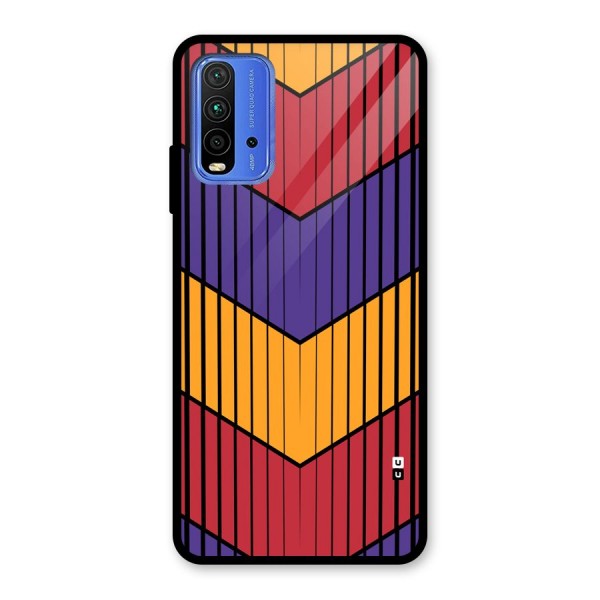 Angular Stripes Glass Back Case for Redmi 9 Power
