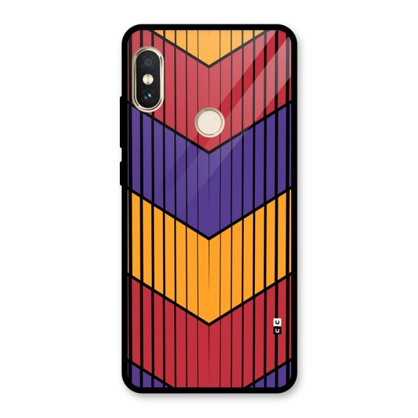 Angular Stripes Glass Back Case for Redmi Note 5 Pro