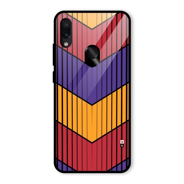 Angular Stripes Glass Back Case for Redmi Note 7S