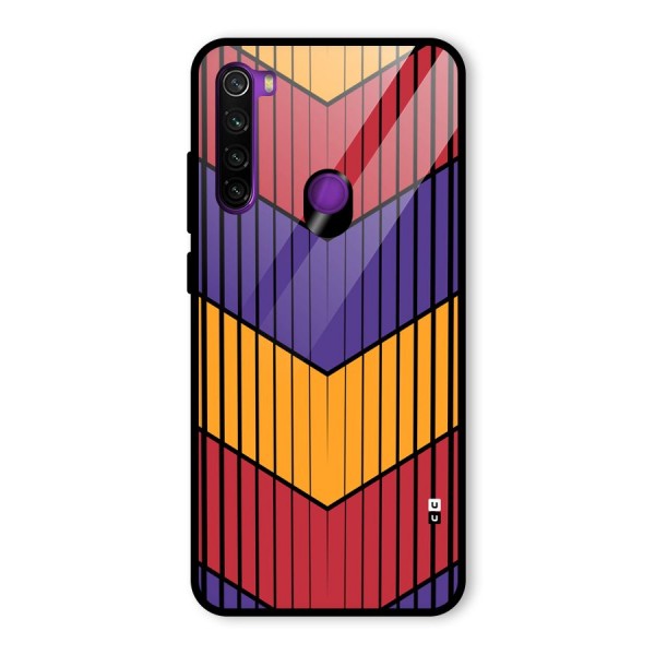 Angular Stripes Glass Back Case for Redmi Note 8