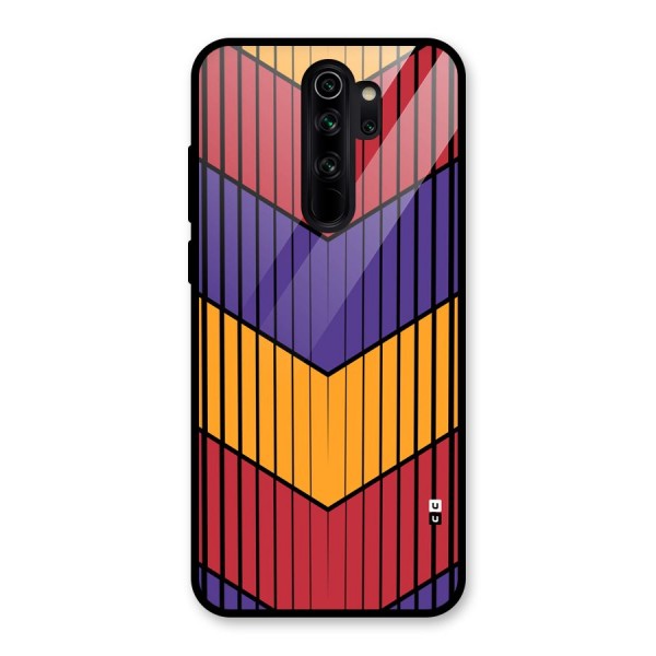Angular Stripes Glass Back Case for Redmi Note 8 Pro