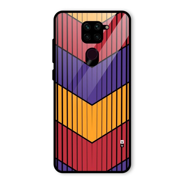 Angular Stripes Glass Back Case for Redmi Note 9