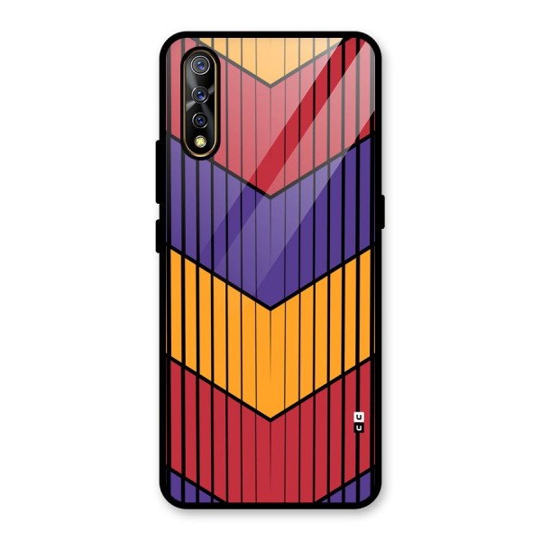 Angular Stripes Glass Back Case for Vivo S1