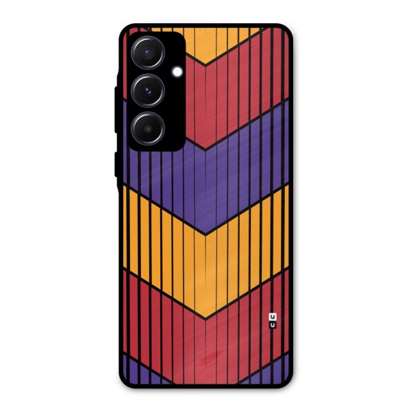 Angular Stripes Metal Back Case for Galaxy A55