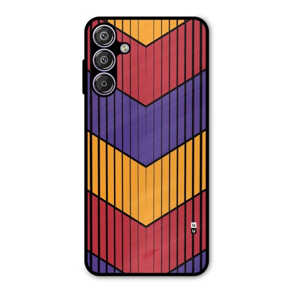Angular Stripes Metal Back Case for Galaxy F15