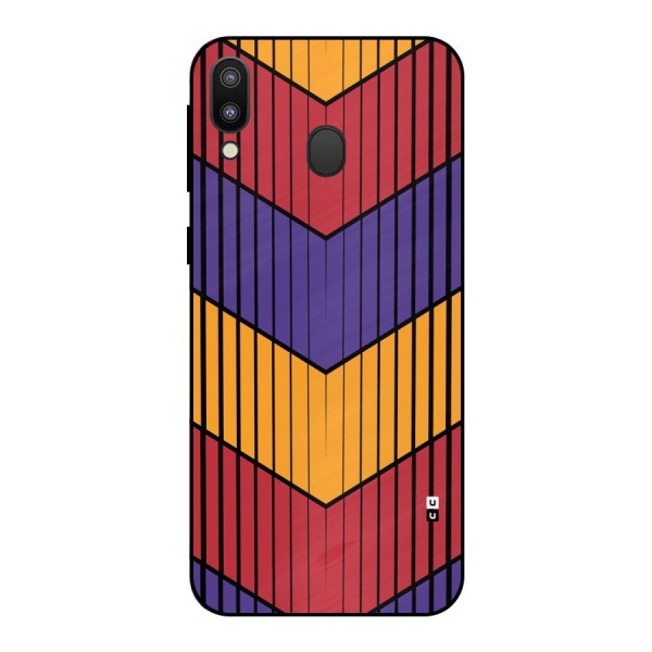 Angular Stripes Metal Back Case for Galaxy M20