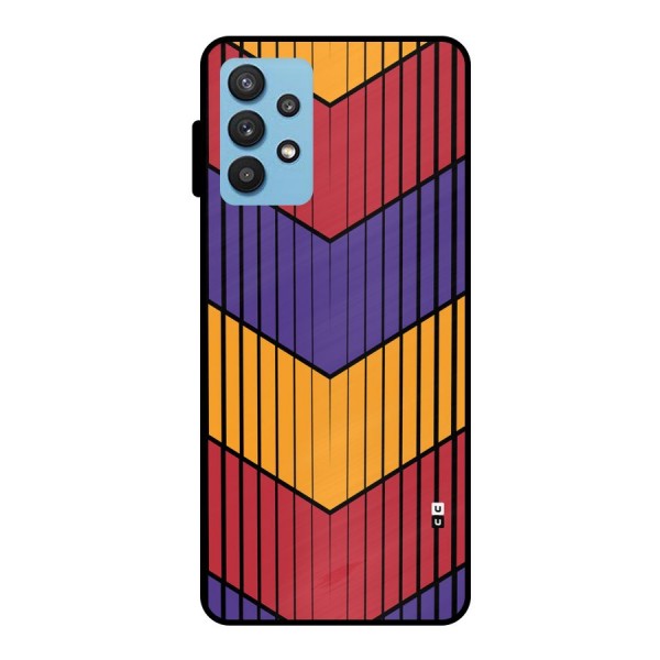 Angular Stripes Metal Back Case for Galaxy M32 5G