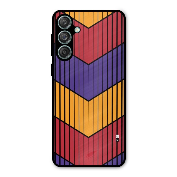 Angular Stripes Metal Back Case for Galaxy M55 5G