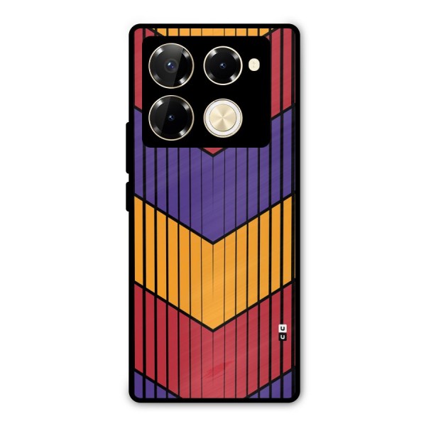 Angular Stripes Metal Back Case for Infinix Note 40 Pro Plus
