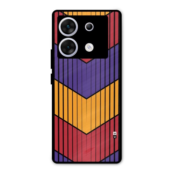 Angular Stripes Metal Back Case for Infinix Zero 30 5G