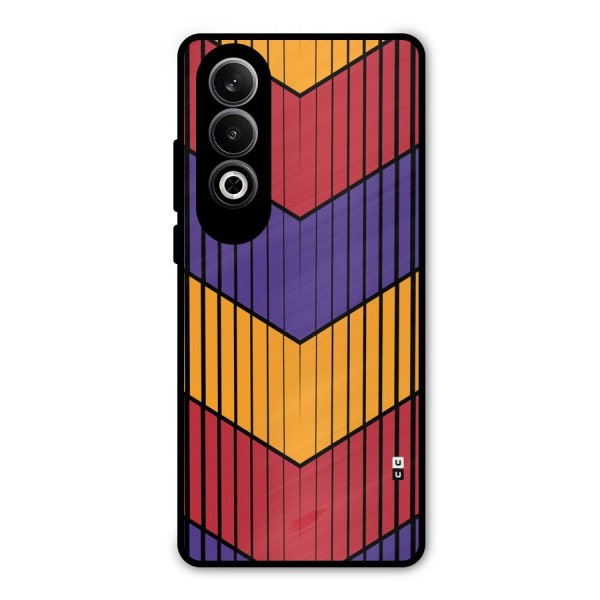 Angular Stripes Metal Back Case for OnePlus Nord CE4