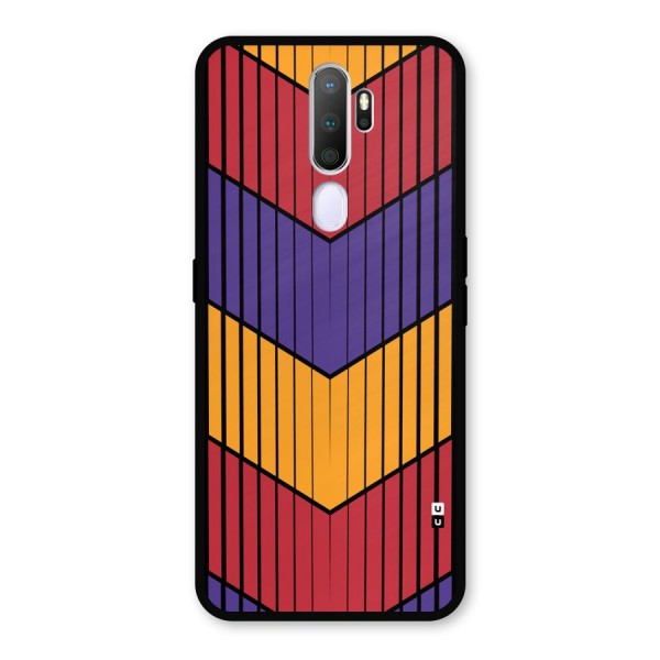 Angular Stripes Metal Back Case for Oppo A5 (2020)