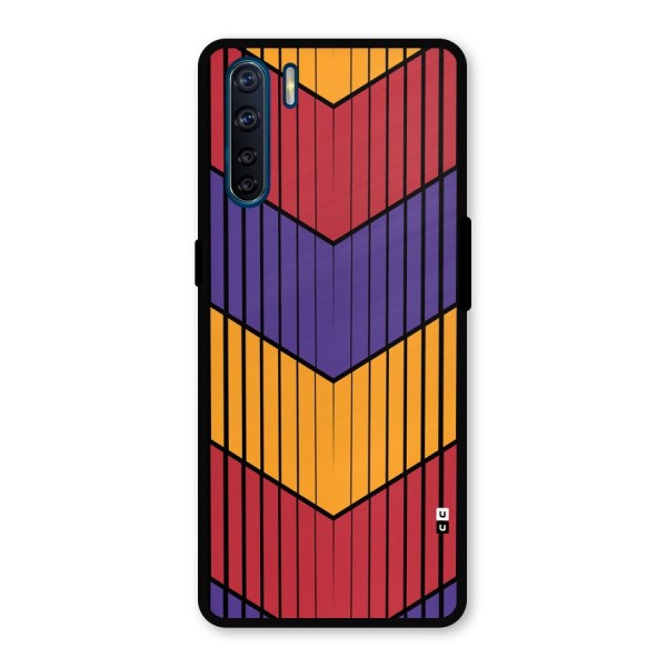 Angular Stripes Metal Back Case for Oppo F15