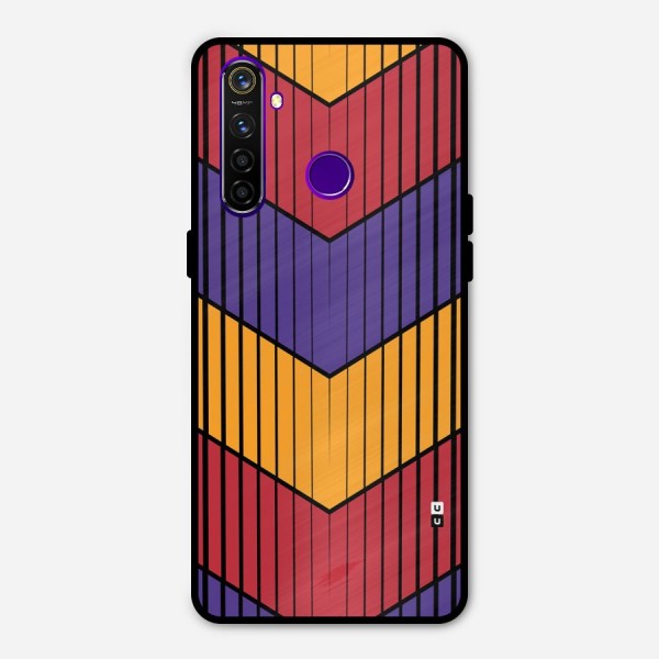 Angular Stripes Metal Back Case for Realme 5 Pro