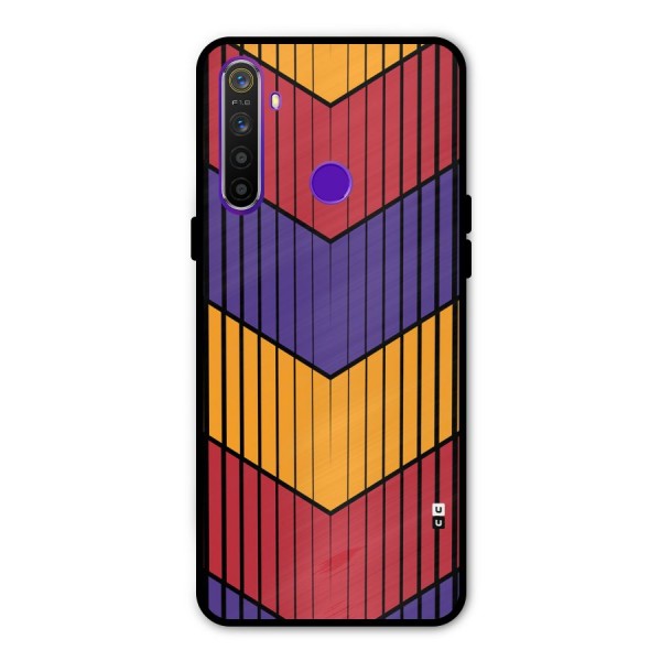 Angular Stripes Metal Back Case for Realme Narzo 10