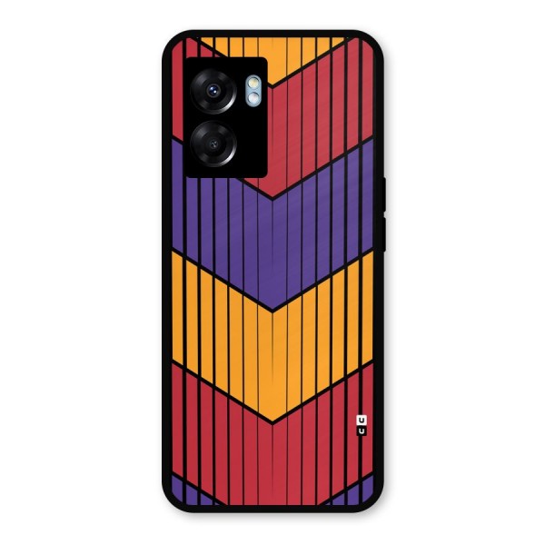 Angular Stripes Metal Back Case for Realme Narzo 50 5G