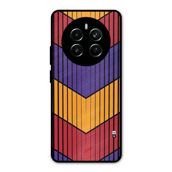 Angular Stripes Metal Back Case for Realme Narzo 70 Pro