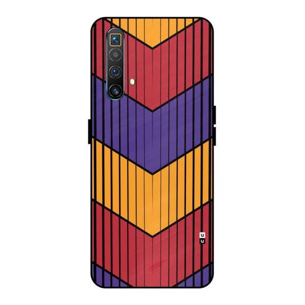 Angular Stripes Metal Back Case for Realme X3