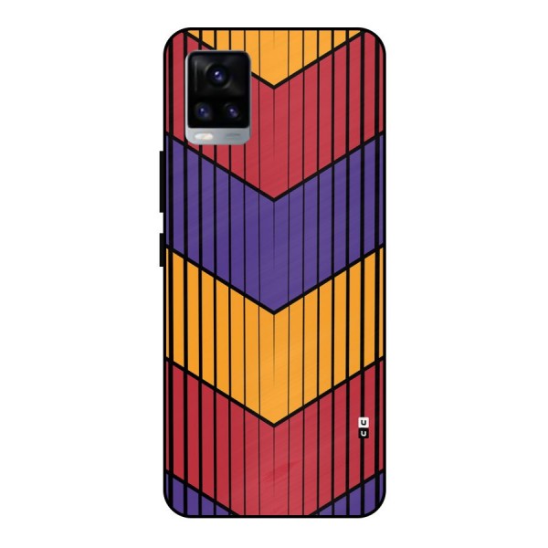 Angular Stripes Metal Back Case for Vivo V20