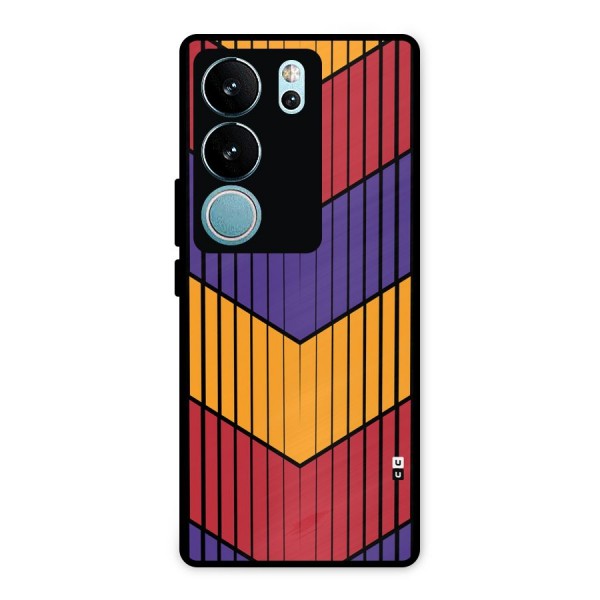Angular Stripes Metal Back Case for Vivo V29