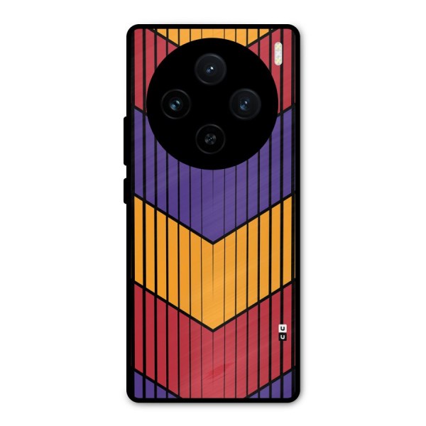 Angular Stripes Metal Back Case for Vivo X100