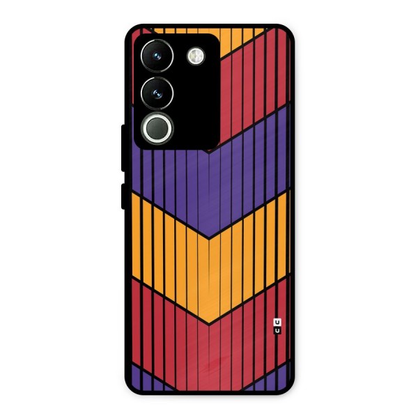 Angular Stripes Metal Back Case for Vivo Y200