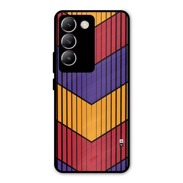 Angular Stripes Metal Back Case for Vivo Y200e