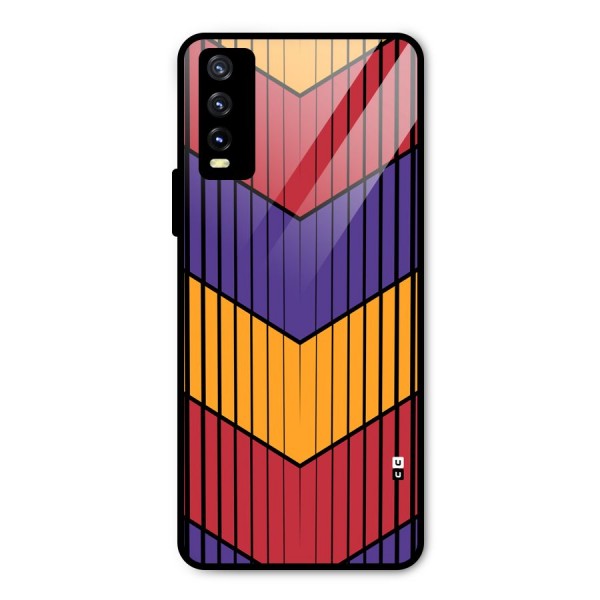 Angular Stripes Metal Back Case for Vivo Y20t