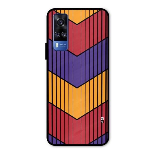 Angular Stripes Metal Back Case for Vivo Y51A