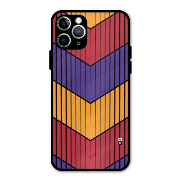 Angular Stripes Metal Back Case for iPhone 11 Pro Max
