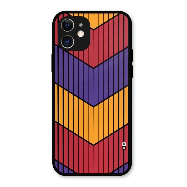 Angular Stripes Metal Back Case for iPhone 12