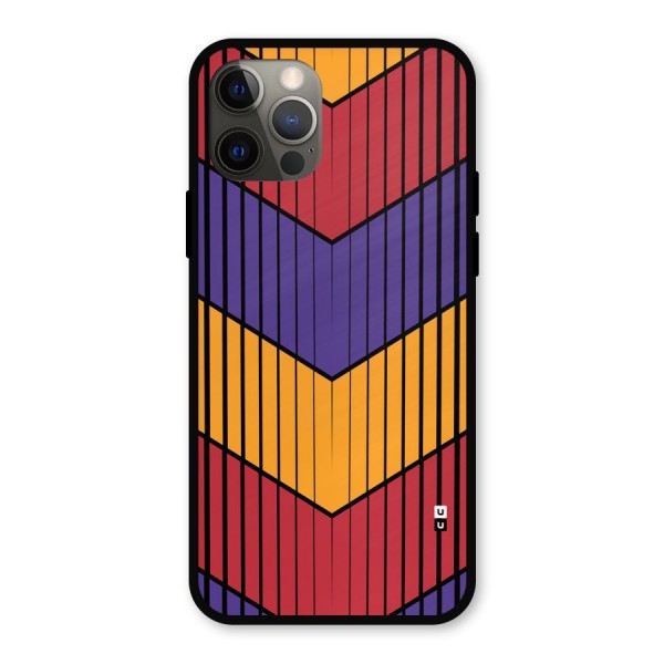 Angular Stripes Metal Back Case for iPhone 12 Pro